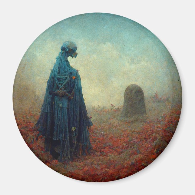 Imán Fantasía de ciencia ficción en la tumba surrealist (Frente)