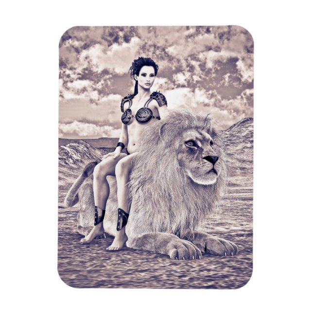 Imán Fantasía de la Reina León (Vertical)