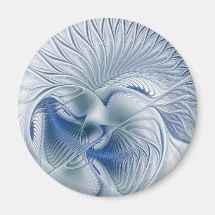 Imán Fantasía dinámica abstracta tonos azules arte frac