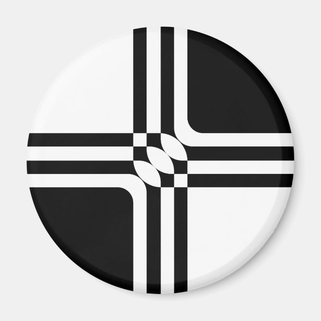 Imán Fantasía en blanco y negro (Frente)