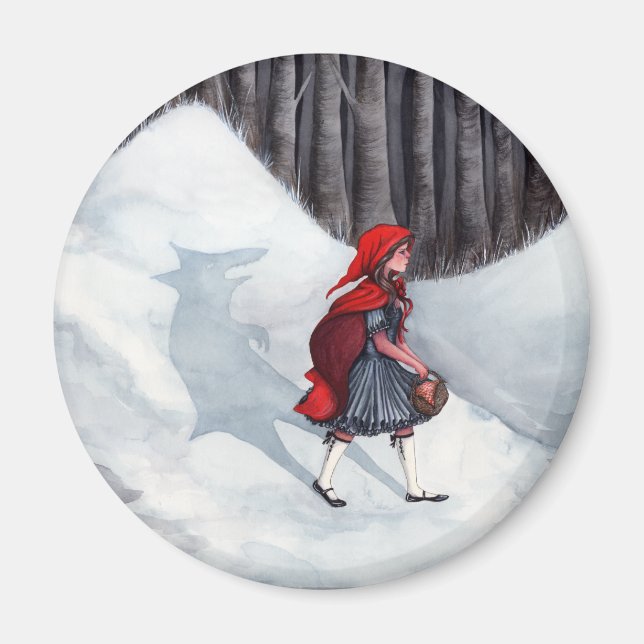 Imán Fantasía Fairytale Art Magnet - Wolf Within (Frente)