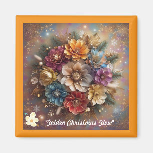 Imán "Fantasía floral Navidades"