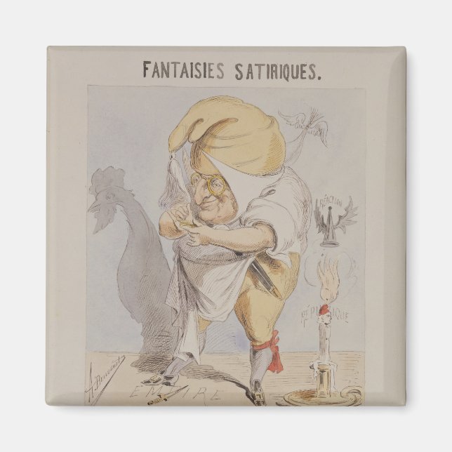 Imán Fantasías satíricas, caricatura de Adolfo (Frente)