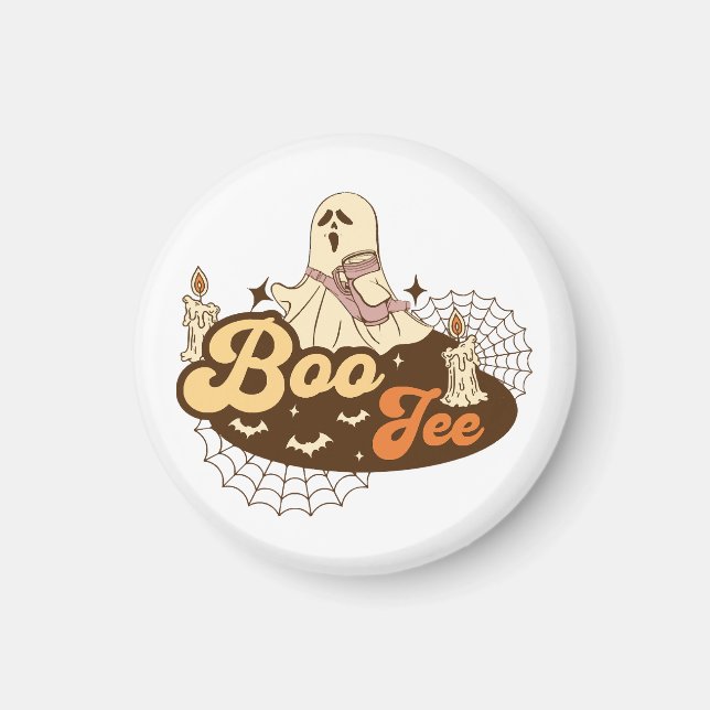 Imán Fantasma Boo-Jee Halloween divertido (Frente)