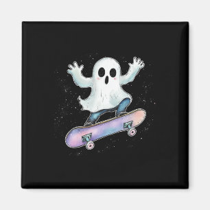 Imán Fantasma Cuidada En Skateboard Funny Skater Hallow