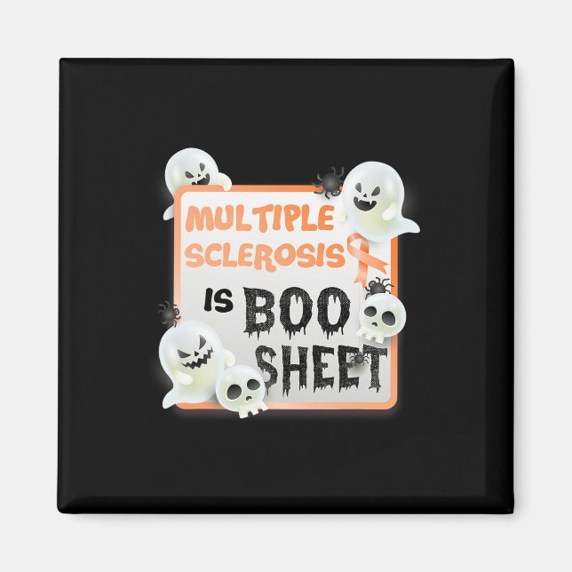 Imán Fantasma De Boo Halloween Ms Esclerosis Múltiple E (Frente)