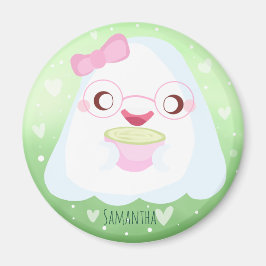 Imán Fantasma de Cute Matcha Latte