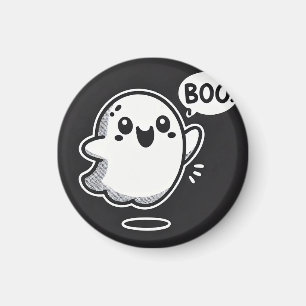 Imán Fantasma de dibujos animados lindo diciendo Boo