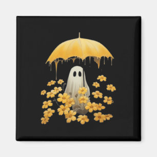 Imán Fantasma De Fantasma Floral Vintage Halloween En E