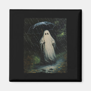 Imán Fantasma De Fantasma Floral Vintage Halloween En E