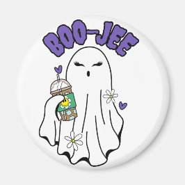 Imán Fantasma de halloween Boo-Jee Cute con café helado