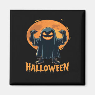 Imán Fantasma de Halloween con diseño de luna llena
