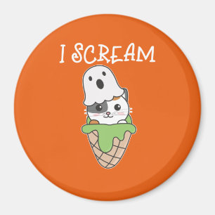 Imán Fantasma De Halloween Grito Un Arma De Helado