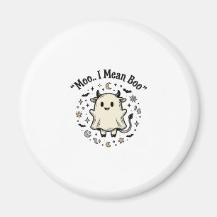 Imán Fantasma de vaca linda diseño vintage de Halloween