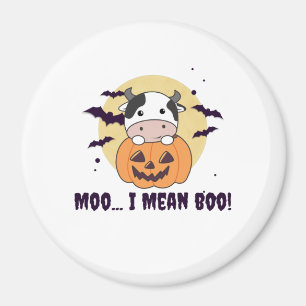 Imán Fantasma de vacas lindo Kawaii Halloween Moo me re
