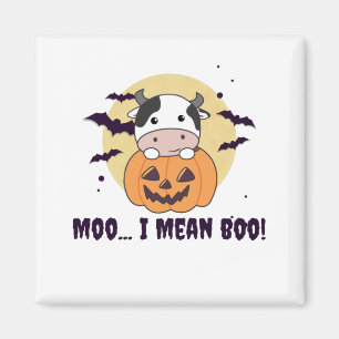 Imán Fantasma de vacas lindo Kawaii Halloween Moo me re
