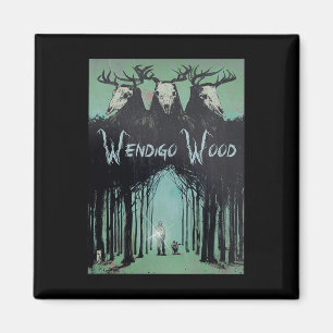 Imán Fantasma Del Bosque Criptid Wendigo Madera