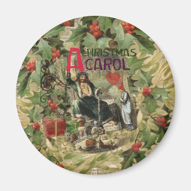 Imán Fantasma del Ilustracion actual de Navidad (Frente)