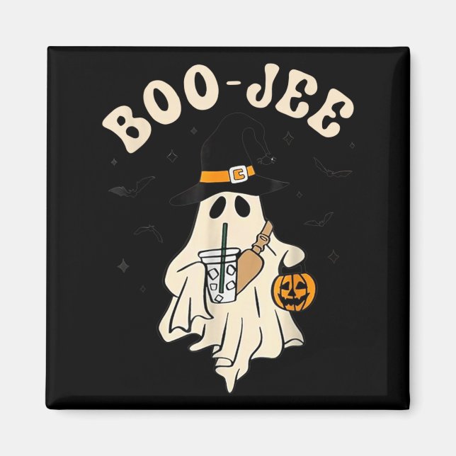 Imán Fantasma divertido Boo-JEE Halloween Fantasma Boo  (Frente)