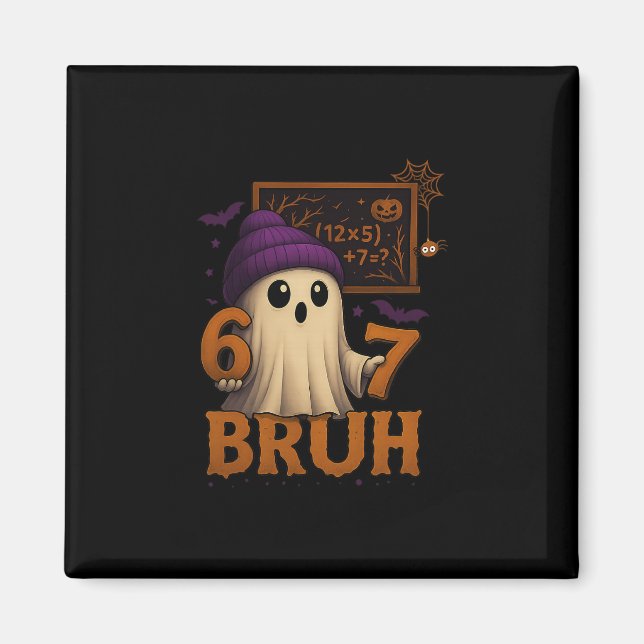 Imán Fantasma Divertido De Matemáticas 67 Bruh Meme De  (Frente)