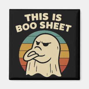 Imán Fantasma Divertido "Esto Es Hoja de Boo" Retro Hal