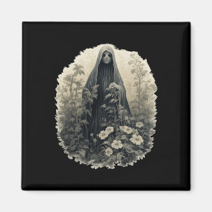 Imán Fantasma Gótica En El Bosque Fantasma Floral Vinta