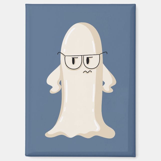 Imán Fantasma gruñón con gafas (Anverso)