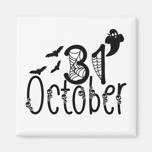 Imán Fantasma Halloween 31 de octubre (Frente)
