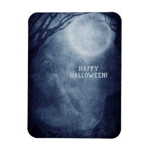 Imán Fantasma Halloween Fantasma Luna Llena de noche