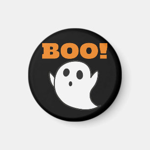 Imán ¡Fantasma lindo con palabras de BOO!