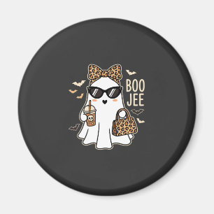 Imán Fantasma Lindo Diseño de Leopardo de Halloween Boo