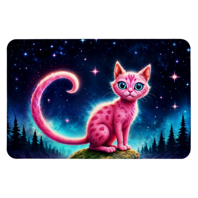 Imán Fantasma mágica de ojos azules bajo estrellas bril (Horizontal)