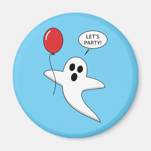 Imán Fantasma Personalizado con globo rojo
