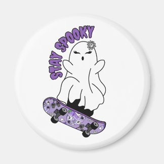 Imán Fantasma "Stay Spooky" en una skateboard - Guay Pu