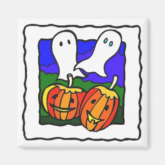 Imán "Fantasmas, calabazas" Halloween Fridge Magnet