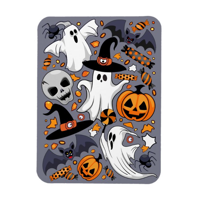 Imán Fantasmas fantasmagóricos y adorables monstruos ad (Vertical)