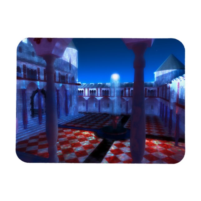 Imán Fantastes: Patio del Palacio Magnet (Horizontal)