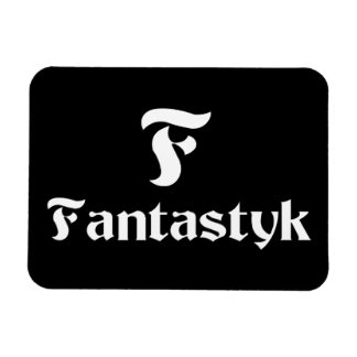 Imán Fantastyk Magnet 3"x4" blanco sobre negro