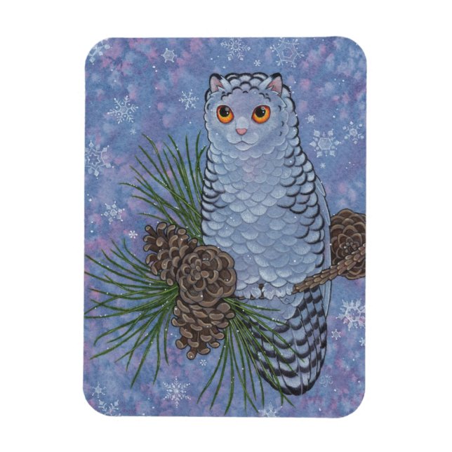 Imán Fantasy Cats Oracle Affirmation - Invierno (Vertical)