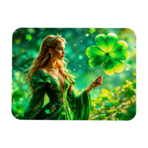 Imán Fantasy fairy St Patrick Day arte folclórico irlan