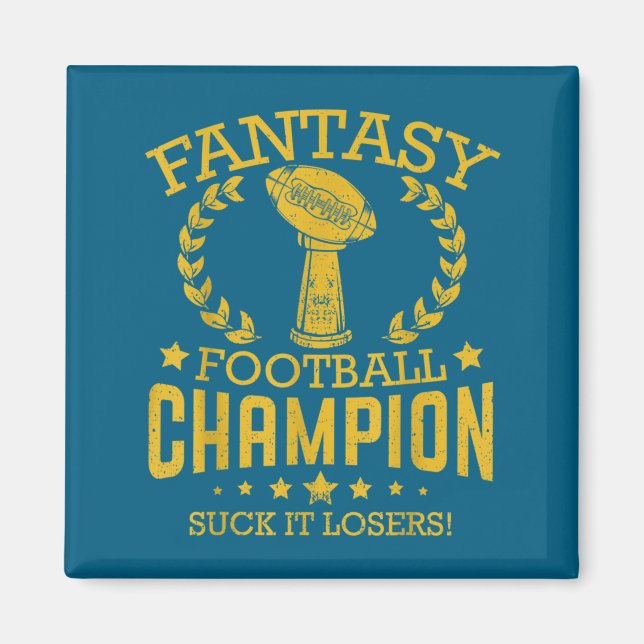 Imán Fantasy Football Funny Champ Chamon  (Frente)