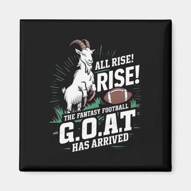 Imán Fantasy Football Goat Shirt League Champion Champ  (Frente)