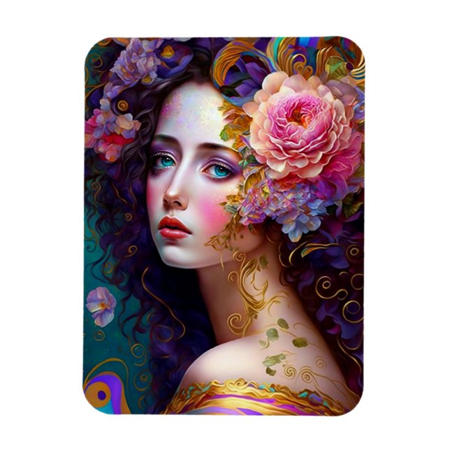 Imán Fantasy Glam Woman Pop Art Magnet (Vertical)
