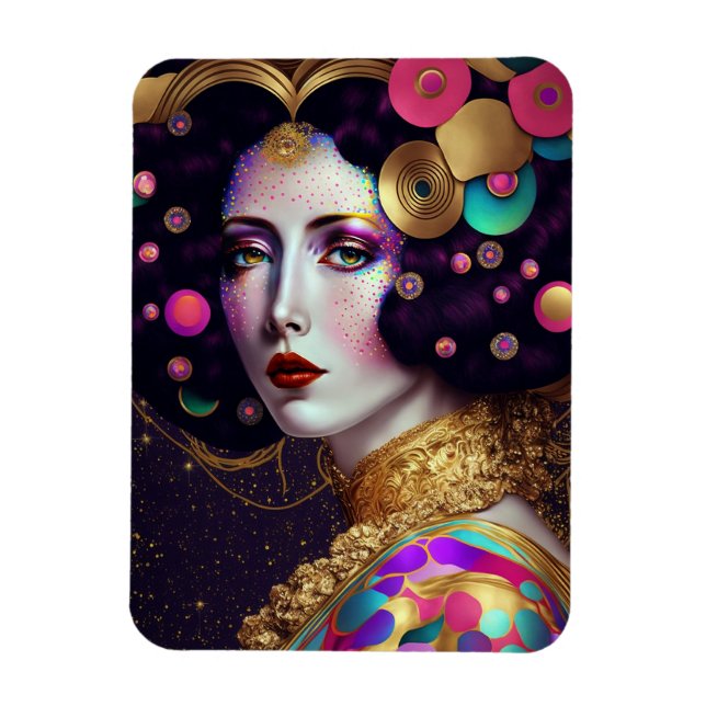 Imán Fantasy Glam Woman Pop Art Magnet (Vertical)