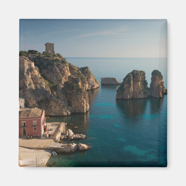 Imán Faraglioni y Tonnara en Scopello, Sicilia (Frente)