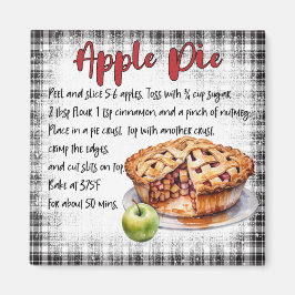 Imán Farmhouse Classic Homemade Apple Pie Recipe Decor