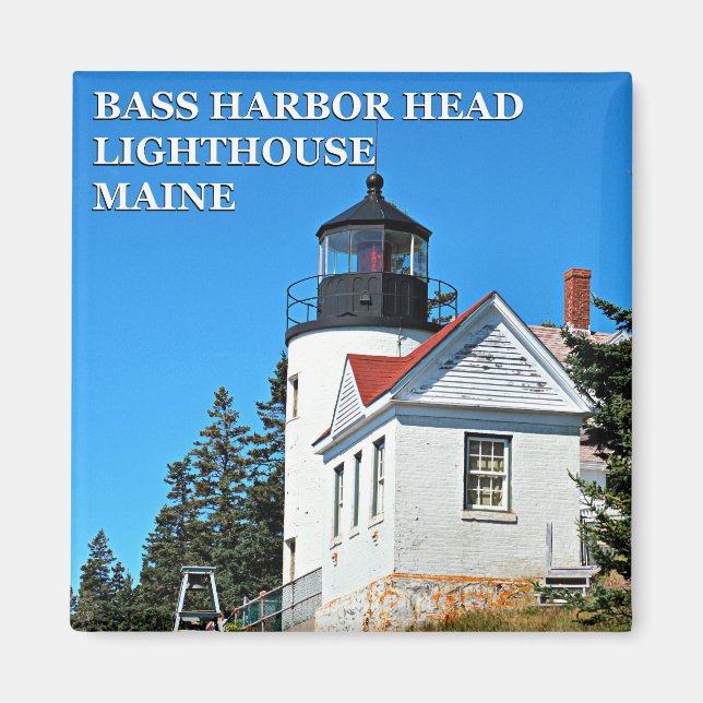 Imán Faro Bass Harbour Head Lighthouse, Magnet de Maine (Frente)