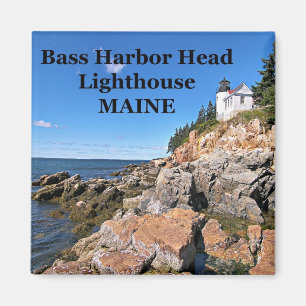 Imán Faro Bass Harbour Head Lighthouse, Magnet Maine Sq
