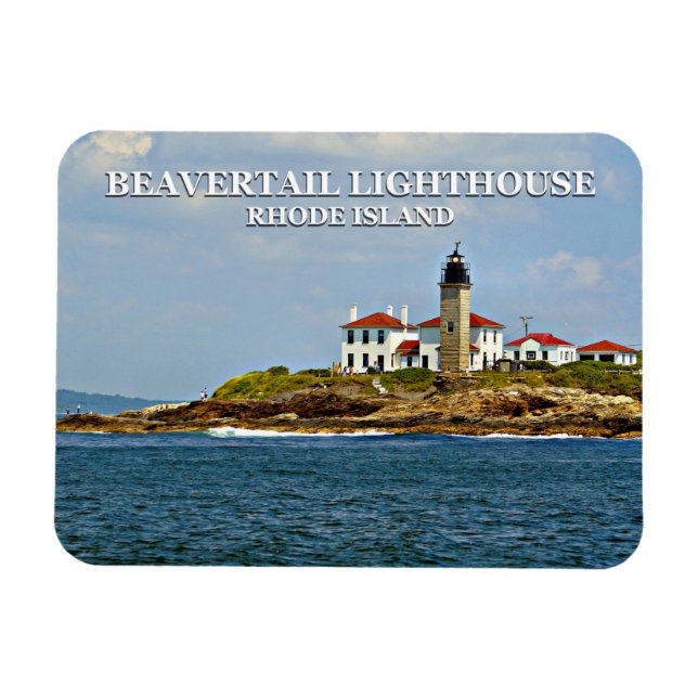 Imán Faro Beavertail, Isla Rhode (Horizontal)