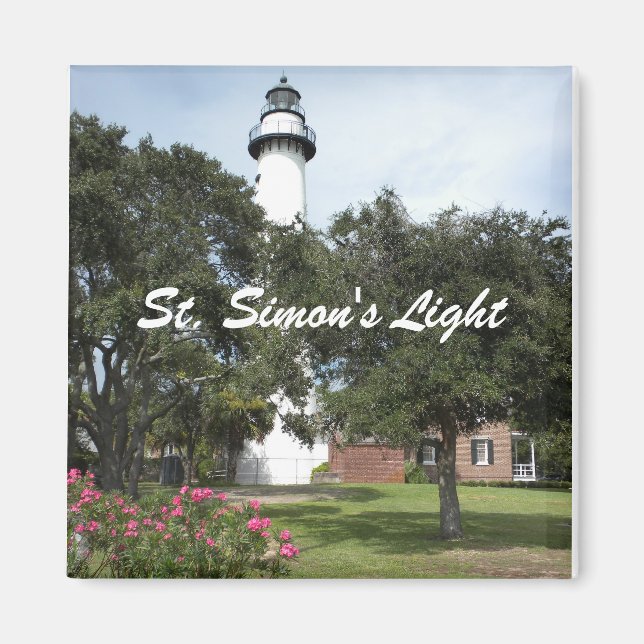 Imán Faro, césped y flores de Bush (Frente)